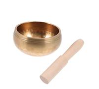 Yardwe Professional Tibetan Singing Sound Bowl Set with Wooden Mallet and Copper Striker, Portable and Easy to Store Meditation Bowl for Yoga Rooms and Spiritual Practitioners
