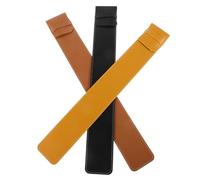 Yardwe PU Leather Drumstick Storage Bag Portable Drum Stick Holder for Drummers 3pcs Mallet Carrying Case Pouch Compact Drumsticks Accessories in Yellow Brown Black