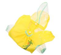 Yardwe Puppy Raincoat Full Coverage Dog Jacket for Small to Medium Breeds Reflective Lightweight Rain Day Pet Supply Portable and Comfortable Dog Coat for Bad Weather
