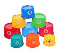Yardwe Rabbit Stacking Cups Toy Set 6 Colorful Reusable Bunny Cups for Babies 6-12 Months for Outdoor Fun and Food Storage Random Color