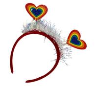 Yardwe Rainbow Hair Accessories Pride Month Headband Colorful Rainbow Party Headpiece Unisex Lgbtq Celebration Hair Hoop for Women and Men