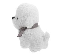 Yardwe Realistic Bichon Frise Plush Stuffed Animal Cute White Dog Doll for Decorative Home Accent Photography Prop and Comfort Pillow