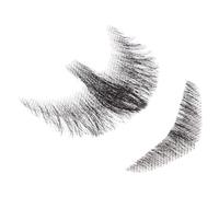 Yardwe Realistic Human Hair Beard and Mustache Set with Invisible Lace for Men - Chin Beard Facial Hair Prop for Halloween, Cosplay, Theater and Role-Playing