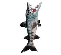 Yardwe Realistic Plastic Wolf-Fish Model for Early Education Aquarium Fish Tank Decoration Ocean Animal Figurine Solid Sturdy Aquarium Decor