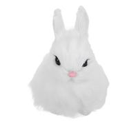 Yardwe Realistic Plush Rabbit Model with Furry Texture Precision Crafted Animal Teaching Aid for Biology Classes Soft Lifelike Bunny Figurine for Classroom Engagement and Homeschool