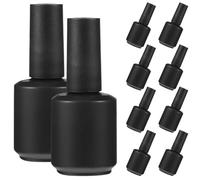 Yardwe Refillable Nail Polish Bottles Lightweight Covered Bottles 15ml 10pcs Glass Empty Gel Polish Containers Suitable for Travel and Grooming the Go