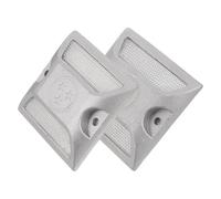 Yardwe Reflective Road Pavement Marker 2Pcs Aluminum Reflectors for Pavement Safety on Highways and Driveways