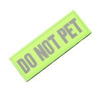 Yardwe Reflective Service Dog Patch for Vest Harness Collar Nylon Do Not Pet Warning Badge Security Training Gear for Professional Service Dogs Night Visibility Safety Applique