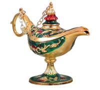 Yardwe Retro Vintage Decor Lamp Zinc Alloy Table Decoration with Vivid Model and Wear Resistance for Personal Home Use Or Stage, Delicate Bright Green Adornment for Wedding Party Or