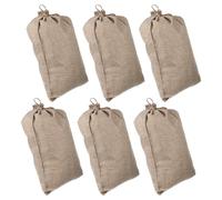 Yardwe Reusable and Daily Clutter Organization 6pcs Potato Storage Bag Set Made of Breathable Burlap with Drawstring Closure Tear Resistant and Sturdy, 30cm X for Household Food Storage