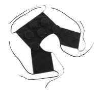 Yardwe Reusable Moxa Box Cloth Cover with Smoke Filter, Black Moxibustion Case Holder for Neck and Therapy, Six-Unit Moxibustion Box Accessory for Heat Treatment and Relaxation