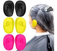 Yardwe Reusable Plastic Earmuffs for Hair Care and Dyeing 6pcs Hair Dye Ear Protectors Preventing Water and Dye from Entering Ears, Suitable for Elders in Salon or Home Use