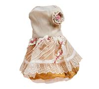 Yardwe Rose Lace Party Dog Skirt Adorable Pet Dress for Special Occasions Comfortable Fit for Dogs and Cats for Weddings and Celebrations