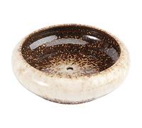 Yardwe Round Ceramic Cactus Succulent Planter Bowl with Drainage Hole Bonsai Pots Decorative Water Lily Hydroponic Bowl Daffodil Plant Pot Flower Container Home Decor White