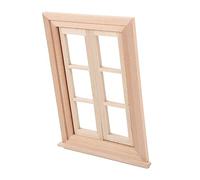 Yardwe Scale Dollhouse Furniture Small Window Decor for Dolls House DIY Craft Accessory and Desktop Ornament for Role Play and Photo Props