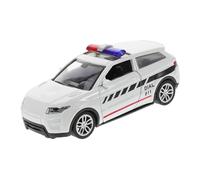Yardwe Scale Mini Police Car Model Police Truck with Movable Parts Fun for Collectors for Playtime and Display Decor