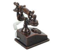 Yardwe Scale Retro Phone for Play Creative House Decoration Desk Miniature Decor Unique Mini House Supply for DIY Scenes