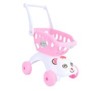 Yardwe Shopping Cart Plastic Simulation Supermarket Trolley for Boys Educational Pretend Play with Ample Space Enhancing Imagination and Hands Skills