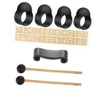 Yardwe Silicone Finger Picks for Tongue Drum Accessories Including Finger Sleeves and Note Stickers for Knocking Playing Hand Pan Drums