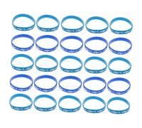 Yardwe Silicone Shark Bracelets Wristbands Party Accessories Random Colors 25pcs Bulk Set for Boys and Girls and Teens Birthday Celebration Supplies