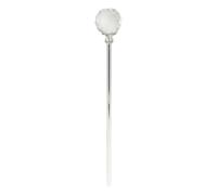 Yardwe Silver Crystal Ball Scepter Cosplay Costume Accessory, Plastic Stage Walking Cane Prop for Halloween Party and Princess Dress-Up