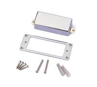 Yardwe Silver Guitar Humbucker Pickup Cover Plate Durable Pickup Mounting Ring for Electric Guitar Parts Replacement Compatible Double Humbucker Models