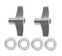 Yardwe Silver Metal Butterfly Wing Nuts Replacement Kit Hardware Fasteners Parts for Drum Hardware and Cymbals, Tight and Secure Bond for Drummers