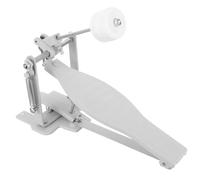 Yardwe Silver Metal Single Bass Drum Pedal for Drummers Sturdy Drum Accessory with Smooth Drive Mechanism