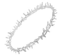 Yardwe Silver Metal Thorn Crown Headband for Renaissance Fair Accessories, Unisex Design with Longterm Use Feature, for Weddings and Prom Parties