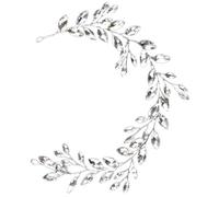 Yardwe Silver Rhinestone Headband Lightweight Metal with Classic Simple Style for Women Bridal Hair Accessory for Masquerade and Birthday Events
