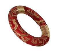 Yardwe Singing Bowl Cushion Mat for Meditation Silk Pad for Sound Bowl Red Non- Design for Yoga and Relaxation Strong Buddhism Symbolism