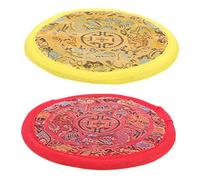Yardwe Singing Bowl Mat 2pcs Cotton Cloth Cushions Lightweight Portable Buddhist Bowl Pads for Buddha Simple Style Nepal Handmade