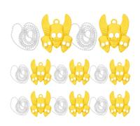 Yardwe Skull Pendant Necklace Golden Plastic Party 8pcs Gothic