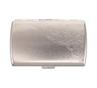 Yardwe Slim Metal Cigarette Case with Sealing Performance and Pocket-Sized Design, Retro Style Cigarette Box Holder for Men and Women, for Hiking and Travel, Fits 12 Cigars