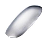 Yardwe Smell Remover Soap Garlic Smell Remover Stainless Steel Soap Odor Remover Bar Metal Soap Kitchen Bar with Base Tray for Hands Skin Eliminating Smell Like Fish Onion Garlic Silver