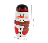Yardwe Snowman Matryoshka Nesting Dolls Winter Figurines Christmas Decorations Snowman Doll Xmas Plush Gingerbread Man Label Plush Gingerbread Decor Wooden
