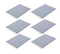 Yardwe Solar Panel Stickers 6 Sheets for DIY Crafts - Versatile Self-Adhesive Miniature Photovoltaic Decals for Urban Planning and Model Scenery Accessories