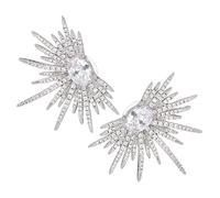 Yardwe Sparkling Star Earrings for Women Fashion Rhinestone Ear Jewelry Elegant Wedding Accessory Costume Jewelry Sophisticated Glamour for Special Occasions
