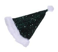 Yardwe Sparkly Sequin Santa Hat for Adults and Men with Thick Polyester Material and Shimmer Design, Cute Holiday Party Headwear for Christmas Carnival Photo Props and New Year’s Eve