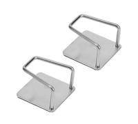 Yardwe Sponge Drain Rack Wall Storage Stainless Steel 2pcs Free Hole Hook | Silver Finish, Easy to Paste Adhesive Mount, Multi Surface Use, for Shower Stall, Garage, Bath Accessories