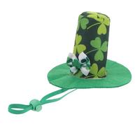 Yardwe St Patrick's Day Pet Hat Shamrock Dog Cap for Cats and Puppies, Irish Party Costume Accessory, Lightweight Green Hat for St Paddy's Day Celebration