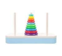 Yardwe Stacker Tower Game: Colorful Ten-Storey Tower Of Hanoi Logic Puzzle Brain Teaser Intellectual Toy | Travel Toy Family Stacking Games