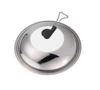 Yardwe Stainless Steel Pot Lid Visible Cover and Fresh-keeping Function, Vertical Cookware Lid for Boil over Spill Prevention, Suitable for One Pan Cooking and Kitchen Use