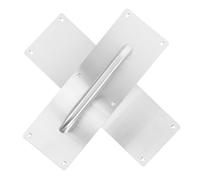 Yardwe Stainless Steel Push Pull Door Handle 2pcs for Garage and Passage | Heavy Duty Hardware for Warehouses, Simple Screw on Install, Silver Finish, Comfortable to Hold Use