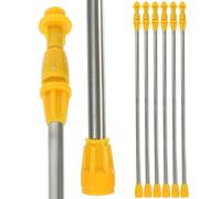 Yardwe Stainless Steel Sprayer Rods 6pcs with Stretchable Handles Replacement Extendable Garden Watering Wands for Plant Watering and Agricultural Fertilization