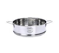 Yardwe Stainless Steel Steamer Insert - 16cm Food Steamer Basket for Vegetables, Dim Sum, Dumplings, Buns, Chicken, Fish, Meat