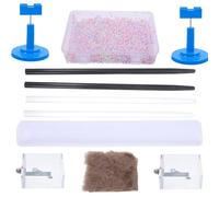 Yardwe Static Electricity Experiment Kit with Friction Electrostatic Rod, Silk and Rubber Sticks, Fur Belt, and Rotating Stand - Physics Experiment Equipment for Classroom Science