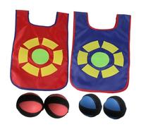 Yardwe Sticky Ball Vest with EVA Balls Self-adhesive Training for Outdoor and Indoor Play Enhances Motor and Social Skills for Kindergarten and Group Activities Blue Red