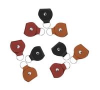 Yardwe Storage Holder for Guitar Picks 9pcs Pu Plectrum Bag Guitar Accessory Keychain Mount Portable Organizer