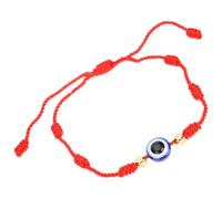 Yardwe String Bracelets Decorative Adjustable 2 Pcs Red with Evil Eye Charm Hand Woven for Women for Everyday Wear and Gift